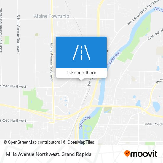 Milla Avenue Northwest map