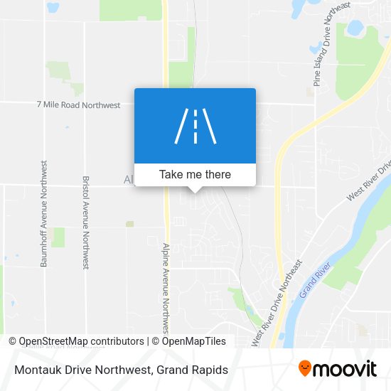 Mapa de Montauk Drive Northwest