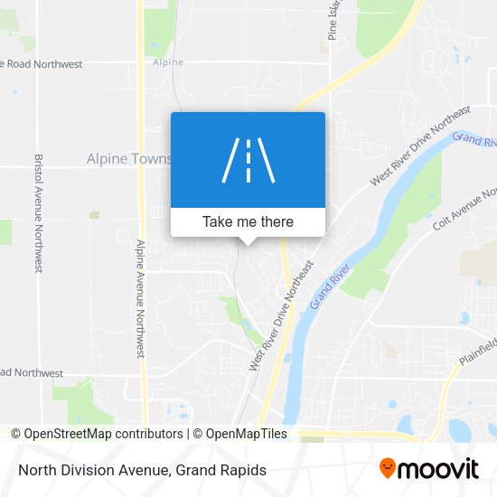 North Division Avenue map