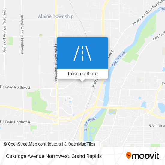 Oakridge Avenue Northwest map