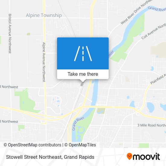 Stowell Street Northeast map