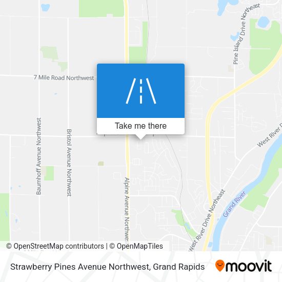 Mapa de Strawberry Pines Avenue Northwest