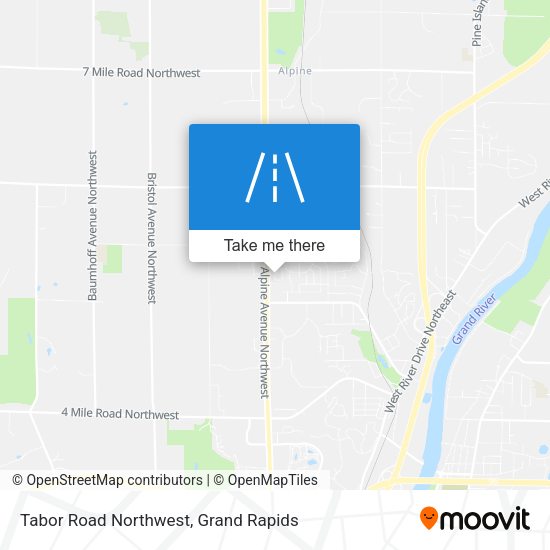 Tabor Road Northwest map