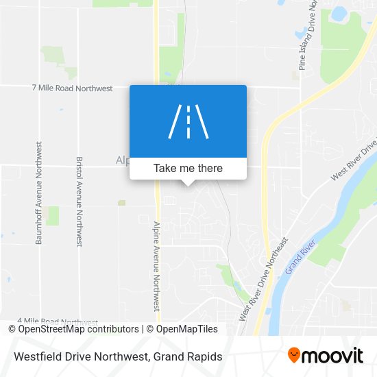 Westfield Drive Northwest map