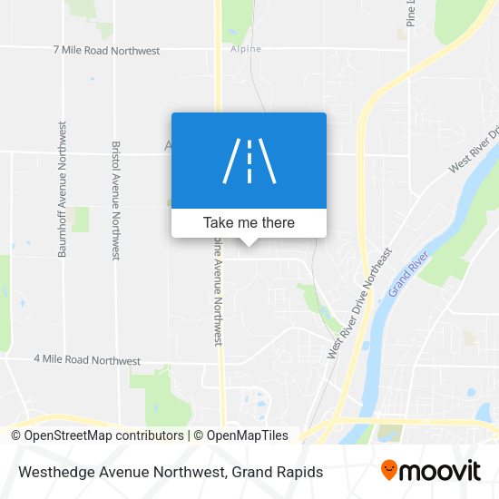 Westhedge Avenue Northwest map