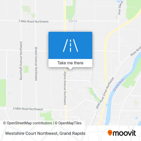 Mapa de Westshire Court Northwest