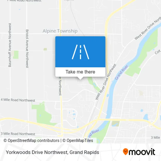 Yorkwoods Drive Northwest map