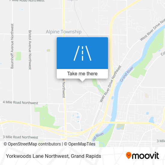 Yorkwoods Lane Northwest map