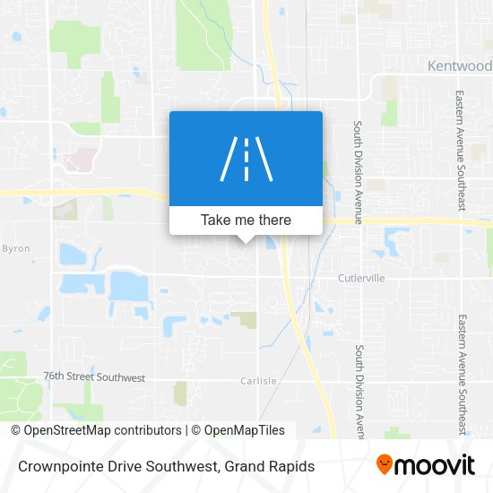Crownpointe Drive Southwest map