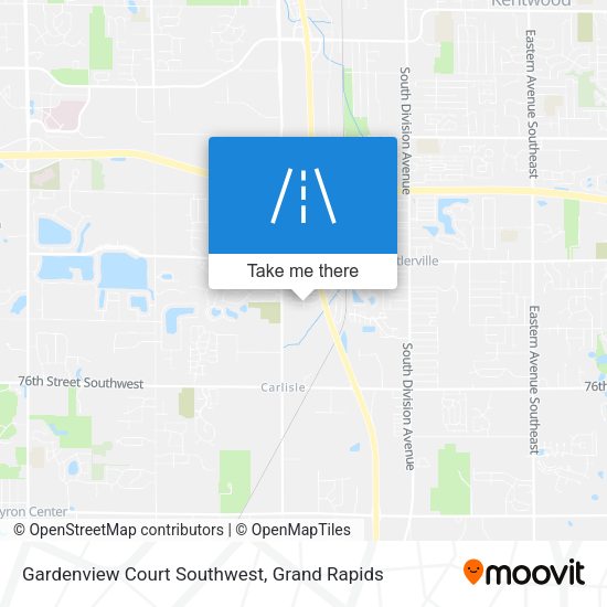 Mapa de Gardenview Court Southwest