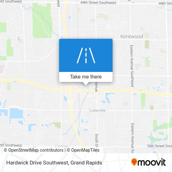 Hardwick Drive Southwest map