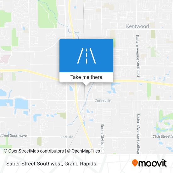 Mapa de Saber Street Southwest