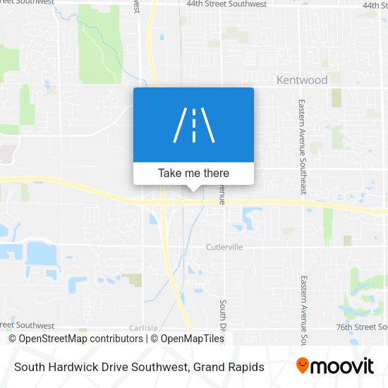 South Hardwick Drive Southwest map