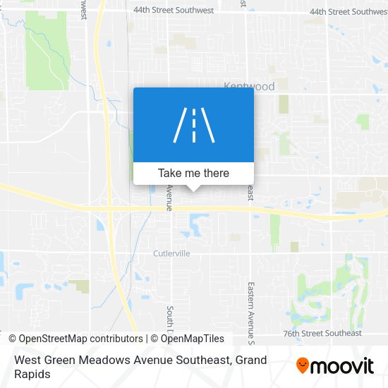 Mapa de West Green Meadows Avenue Southeast
