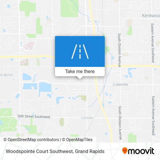 Mapa de Woodspointe Court Southwest