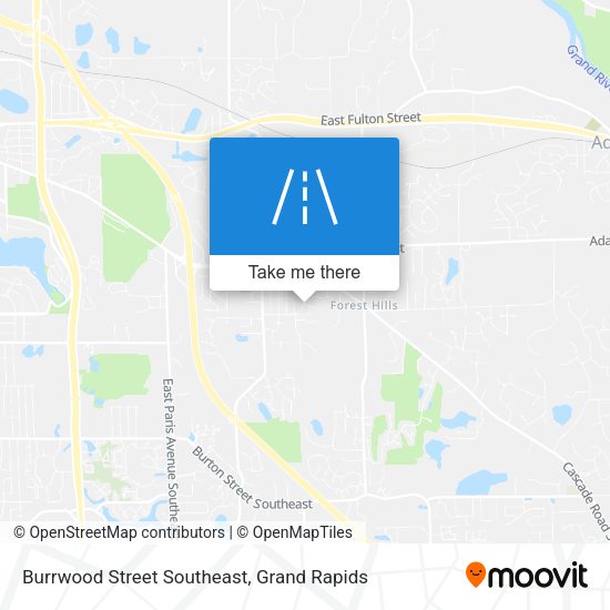 Burrwood Street Southeast map