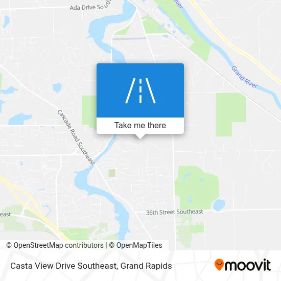 Casta View Drive Southeast map