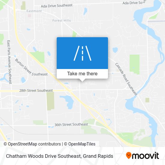 Chatham Woods Drive Southeast map