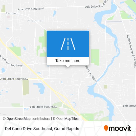 Del Cano Drive Southeast map
