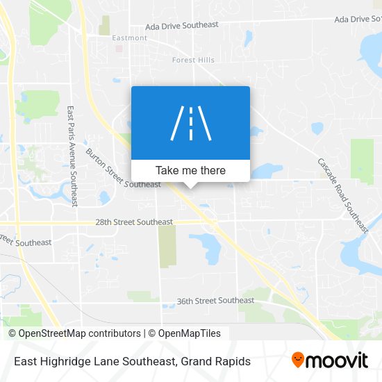 East Highridge Lane Southeast map