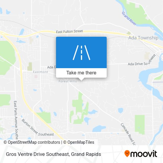 Gros Ventre Drive Southeast map