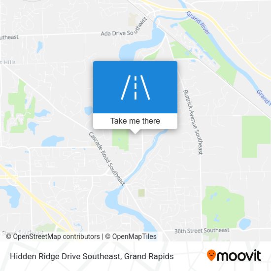Hidden Ridge Drive Southeast map