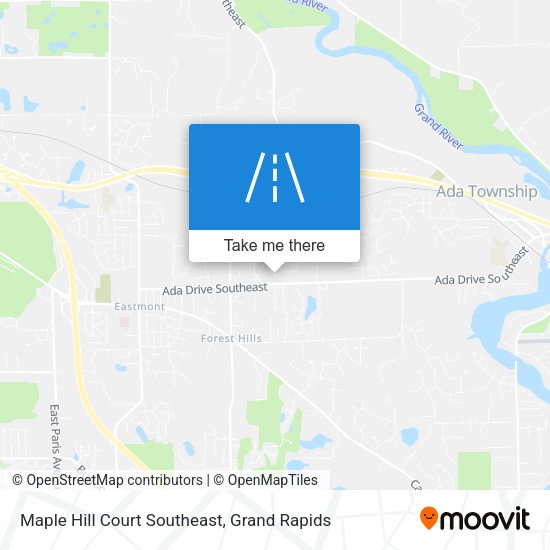 Maple Hill Court Southeast map
