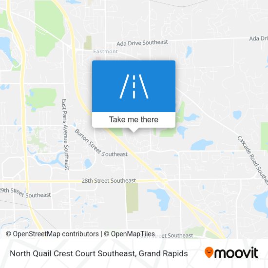 North Quail Crest Court Southeast map