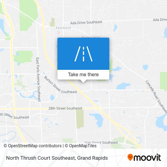 North Thrush Court Southeast map
