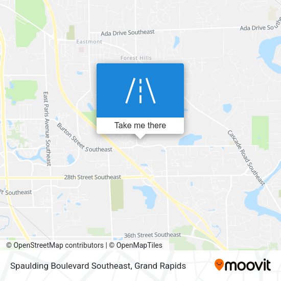 Spaulding Boulevard Southeast map