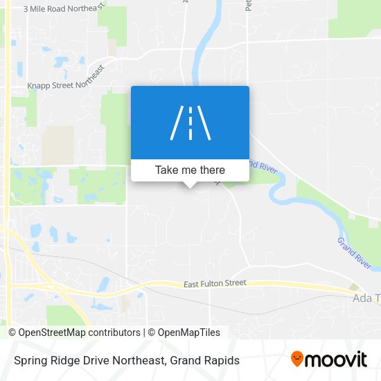Spring Ridge Drive Northeast map