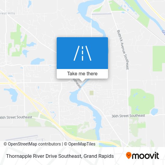 Thornapple River Drive Southeast map