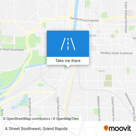 A Street Southwest map
