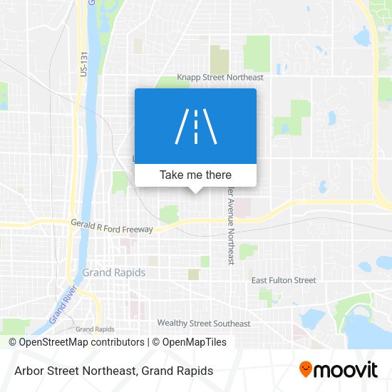 Mapa de Arbor Street Northeast