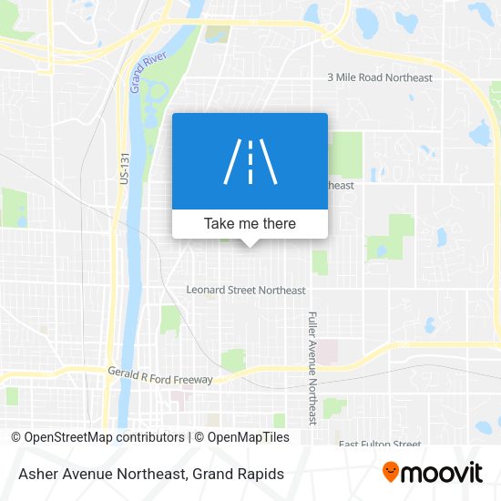 Asher Avenue Northeast map