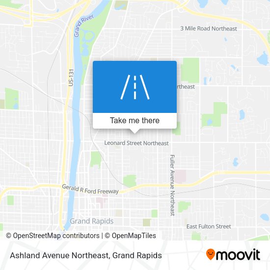 Ashland Avenue Northeast map