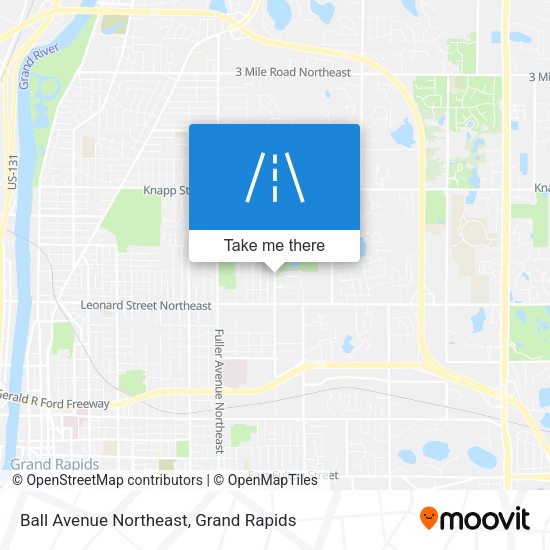 Ball Avenue Northeast map