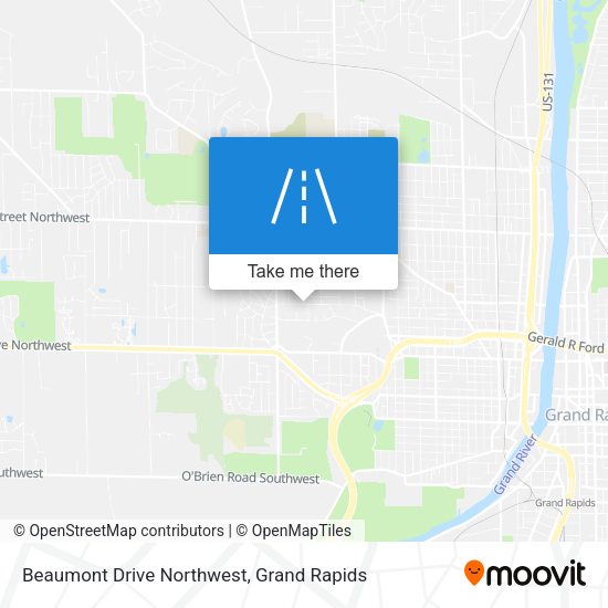 Beaumont Drive Northwest map