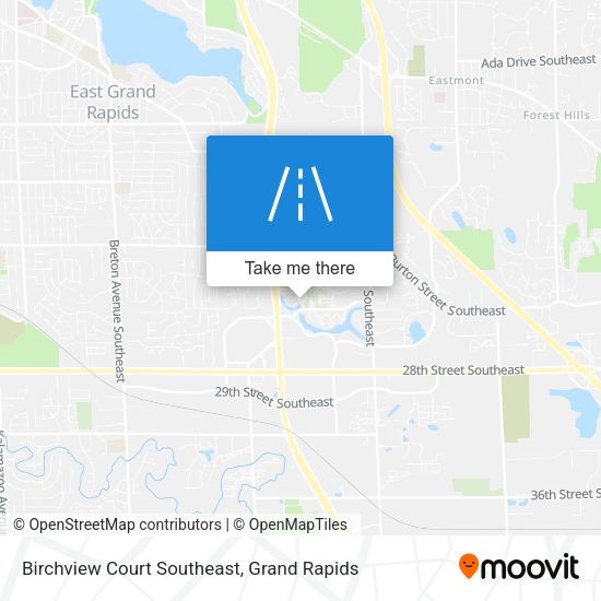 Mapa de Birchview Court Southeast