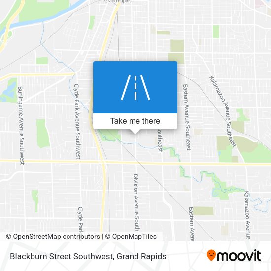 Blackburn Street Southwest map