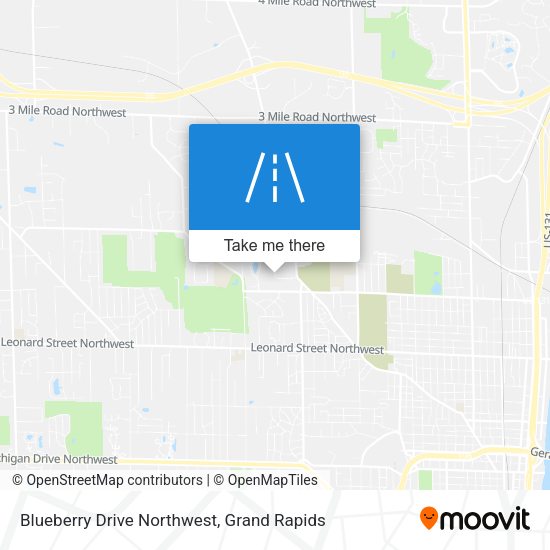 Blueberry Drive Northwest map