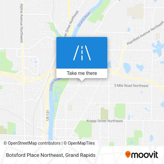 Mapa de Botsford Place Northeast