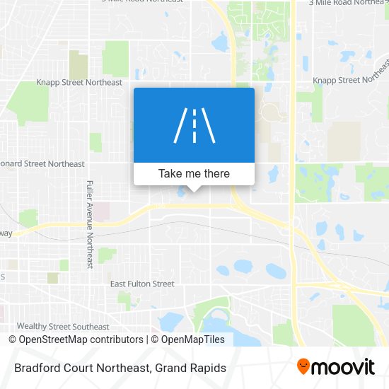 Mapa de Bradford Court Northeast