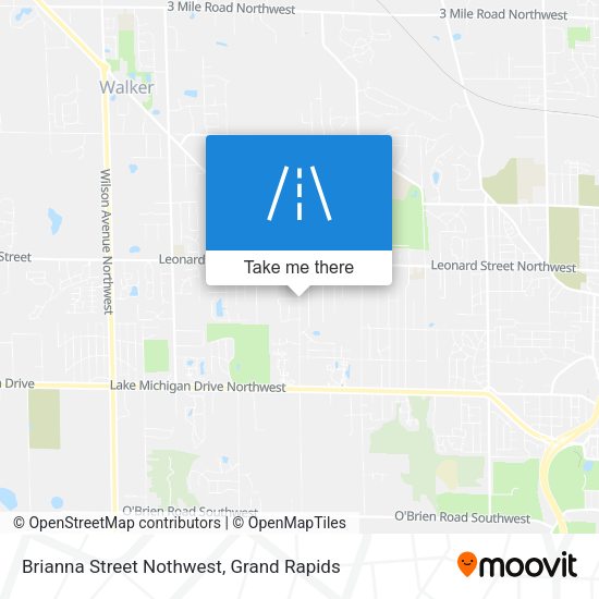 Brianna Street Nothwest map