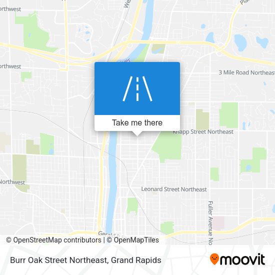 Burr Oak Street Northeast map