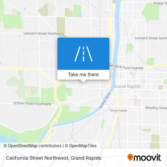Mapa de California Street Northwest