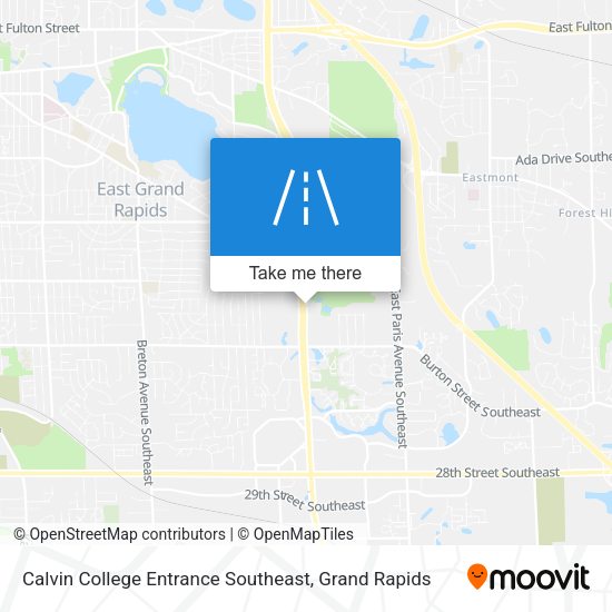 Calvin College Entrance Southeast map