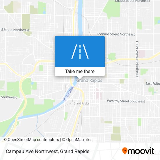 Campau Ave Northwest map