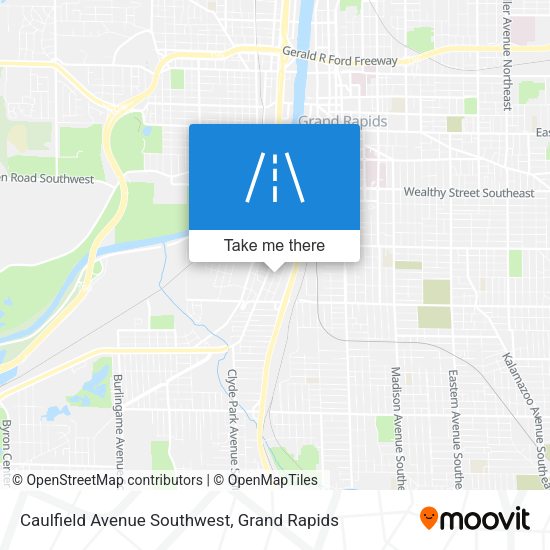 Caulfield Avenue Southwest map