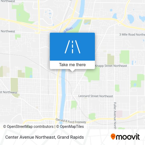 Center Avenue Northeast map